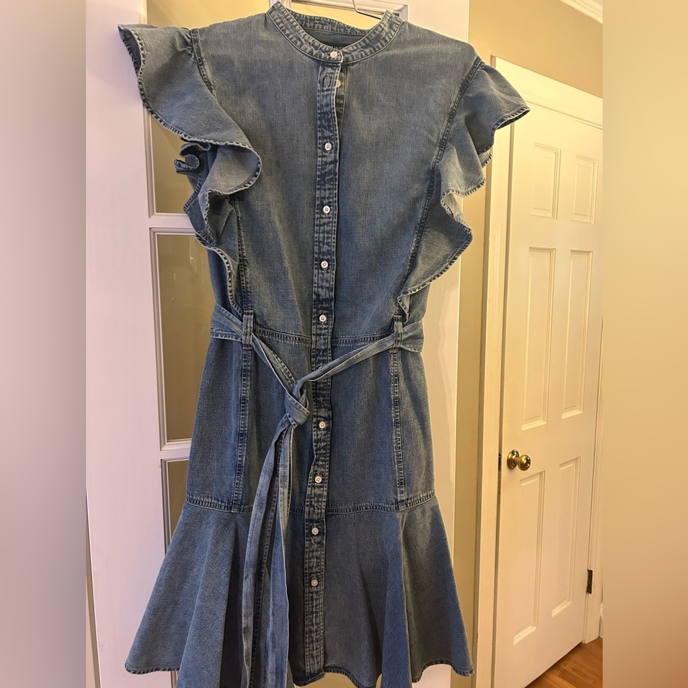Ralph Lauren Denim Ruffle Mini Dress